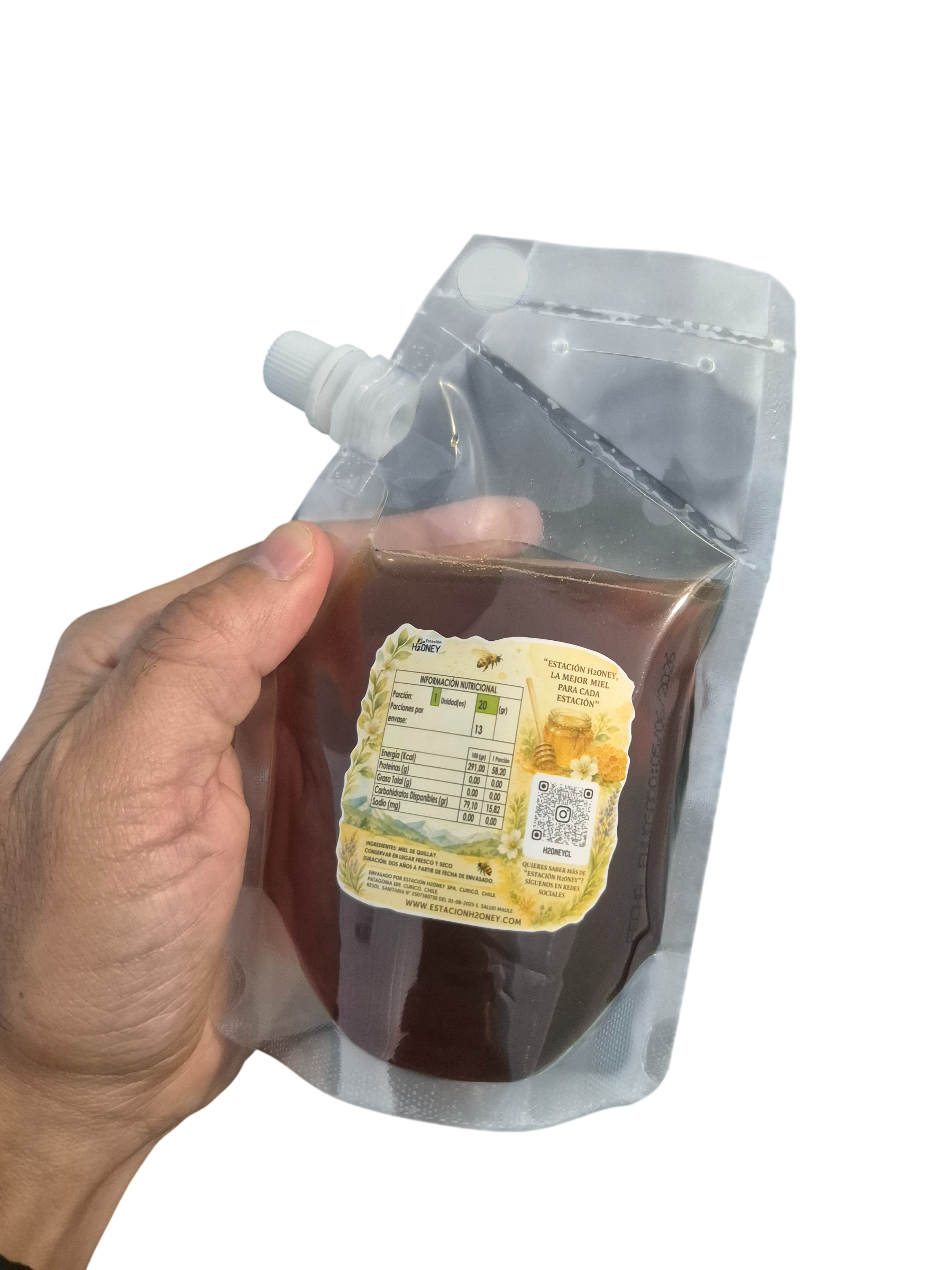 Miel natural de Quillay 250 grs. Envase Doypack