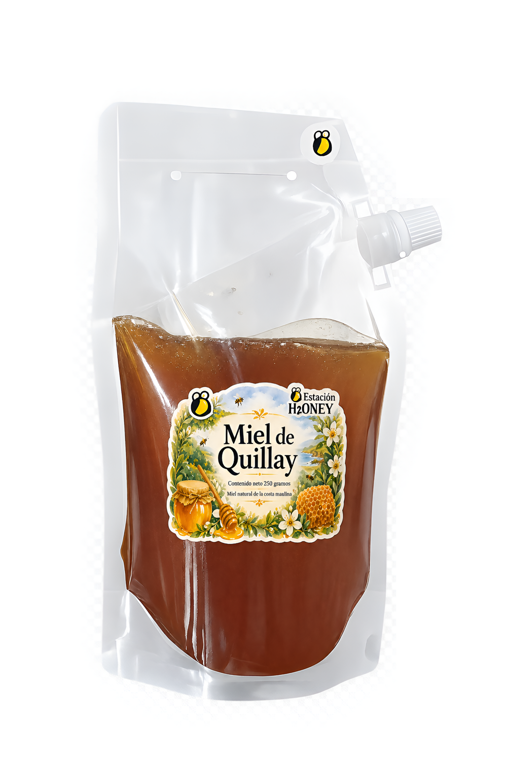 Miel natural de Quillay 250 grs. Envase Doypack