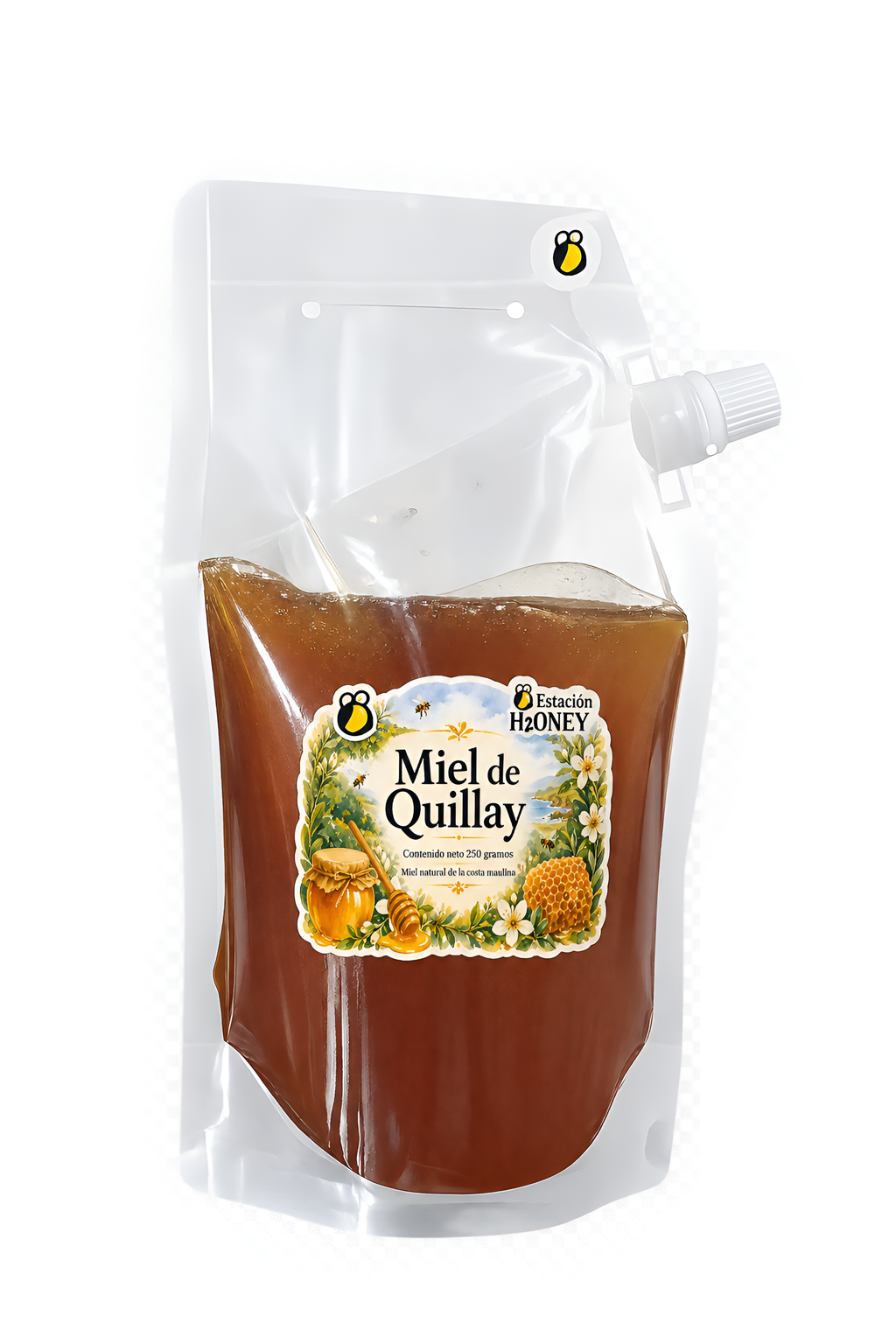 Miel natural de Quillay 250 grs. Envase Doypack