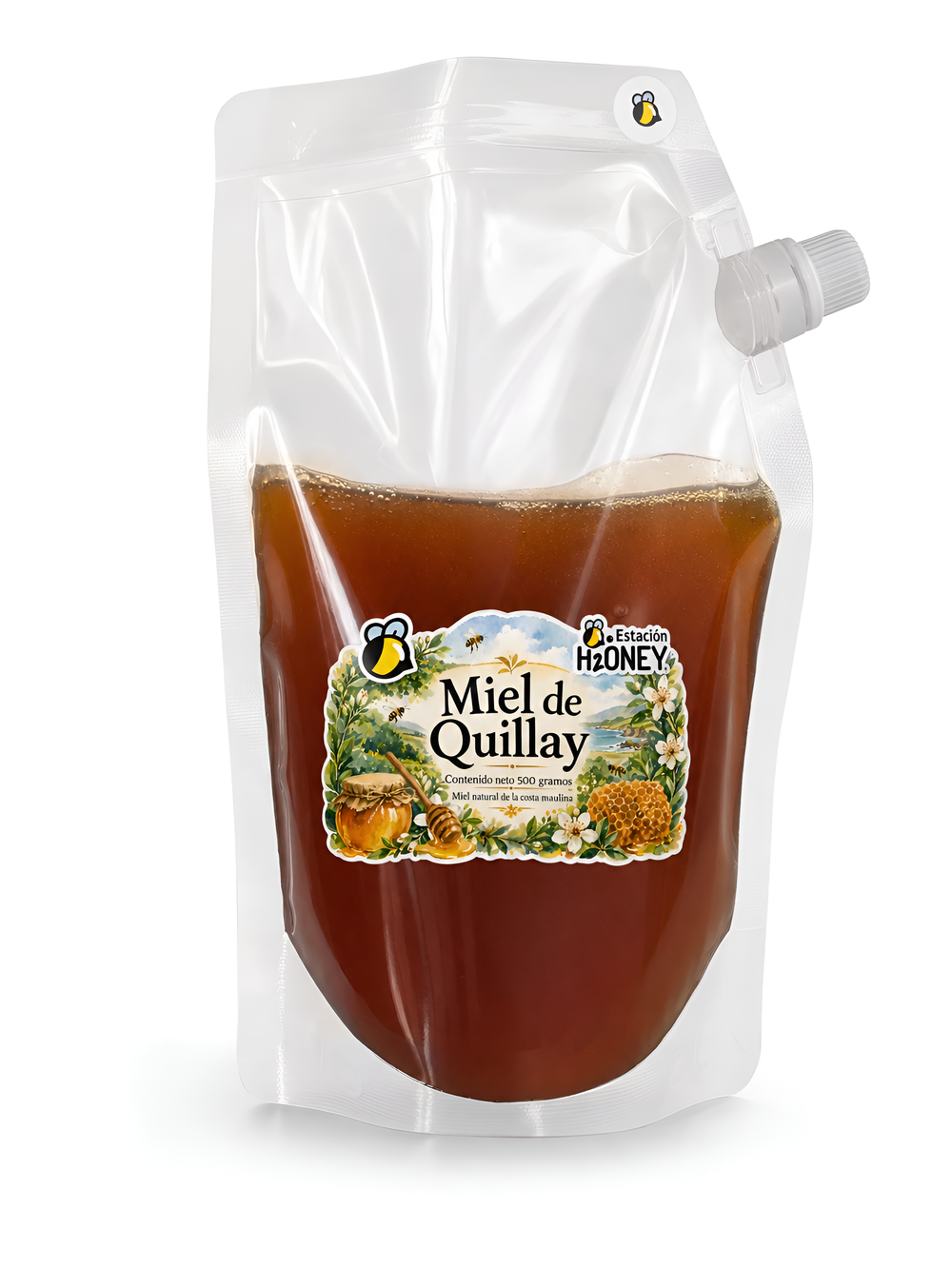 Miel Natural Quillay 500 grs. Envase doypack