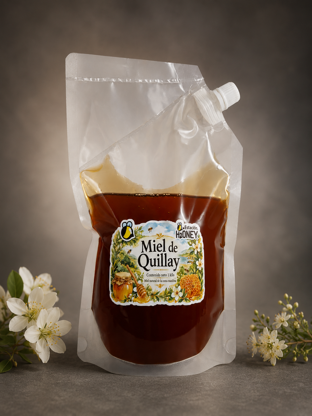 Miel Natural Quillay 1 kg. Envase Doypack