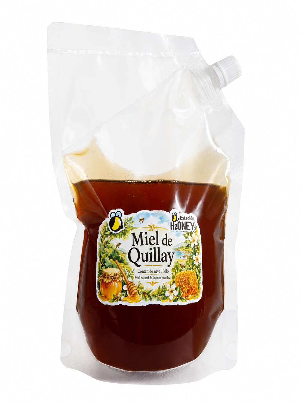 Miel Natural Quillay 1 kg. Envase Doypack