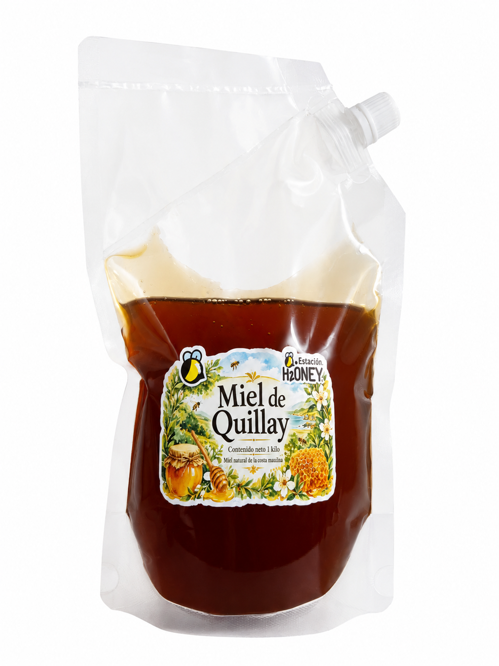 Miel Natural Quillay 1 kg. Envase Doypack