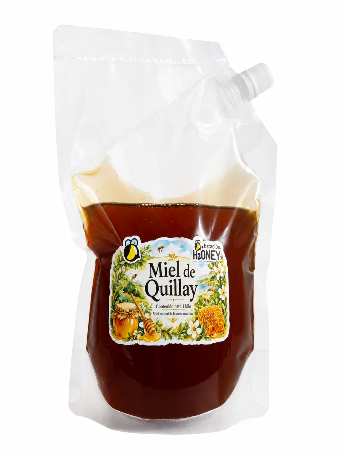 Miel Natural Quillay 1 kg. Envase Doypack