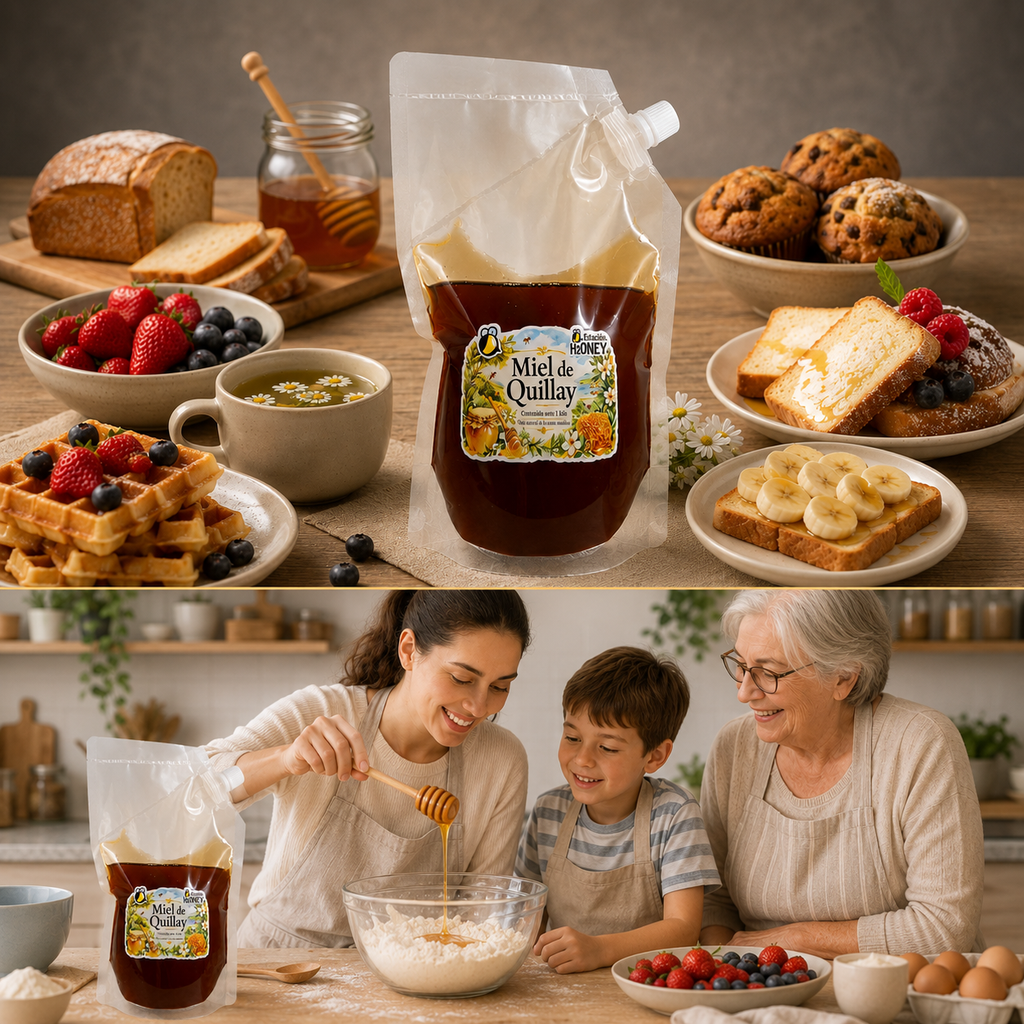 Miel Natural Quillay 1 kg. Envase Doypack