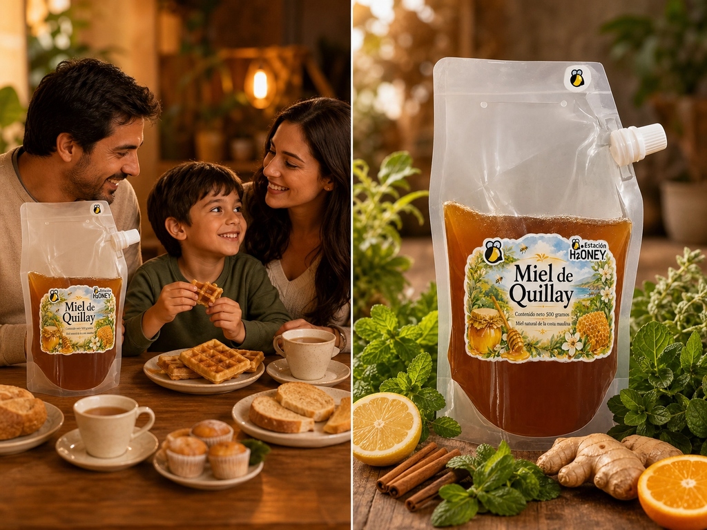 Miel Natural Quillay 500 grs. Envase doypack